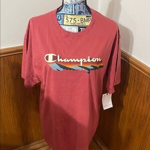 Champion Men's Maroon Graphic Tee